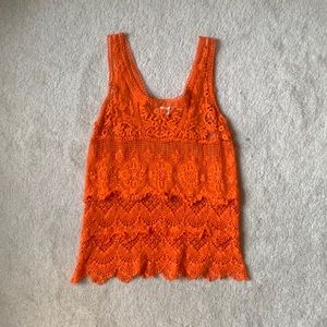 Orange lace top ☀️🍊🌼